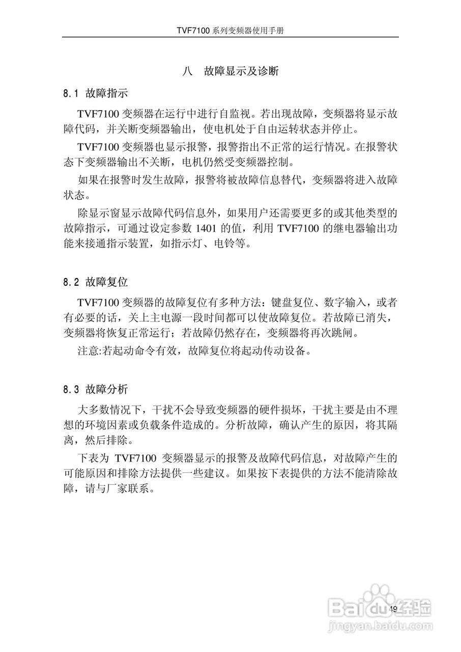 时代TVF7100-0015型变频器说明书:[5]
