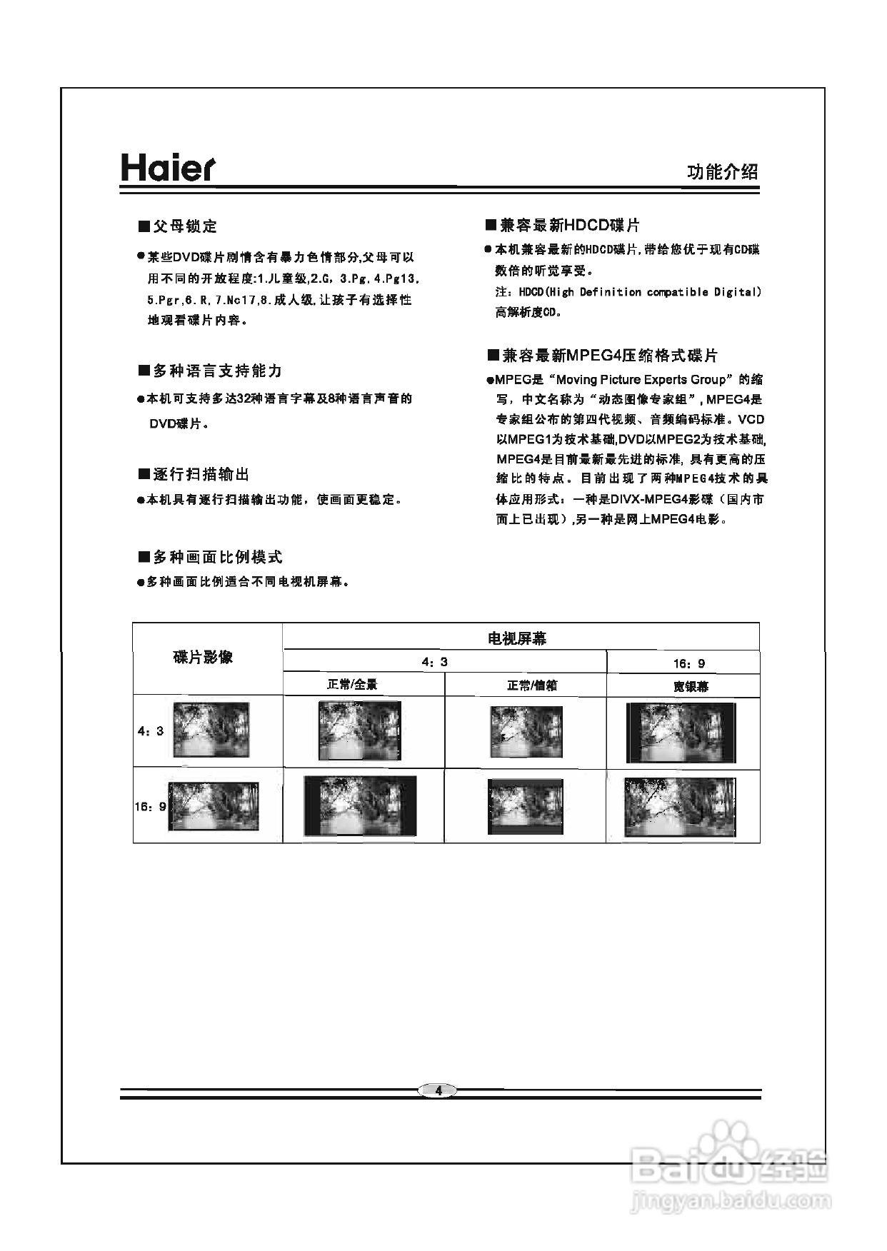 海尔DVD-H2290影碟机使用说明书:[1]
