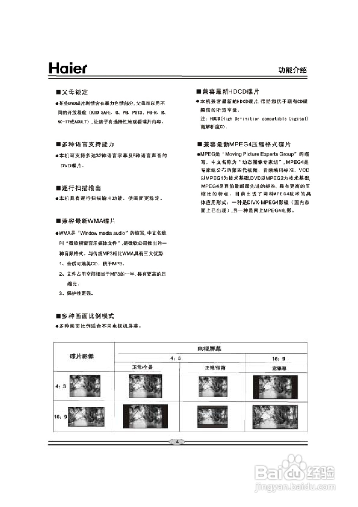 海尔DVD-H2253影碟机使用说明书:[1]