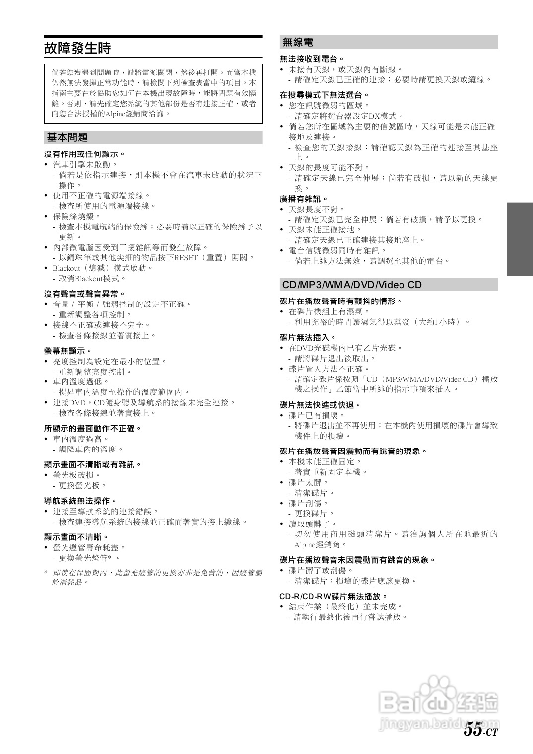 阿尔派IVA-D300E型 车载DVD播放器 说明书:[3]