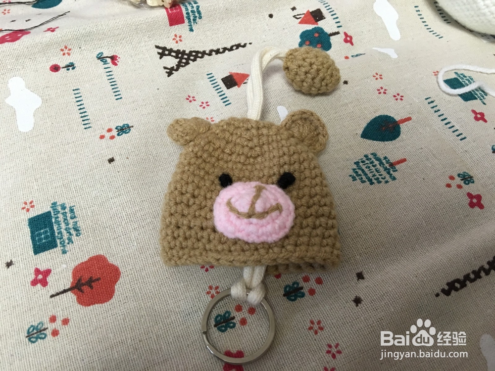 怎样做小熊钥匙包?