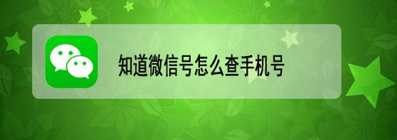 <b>知道微信号怎么查手机号</b>