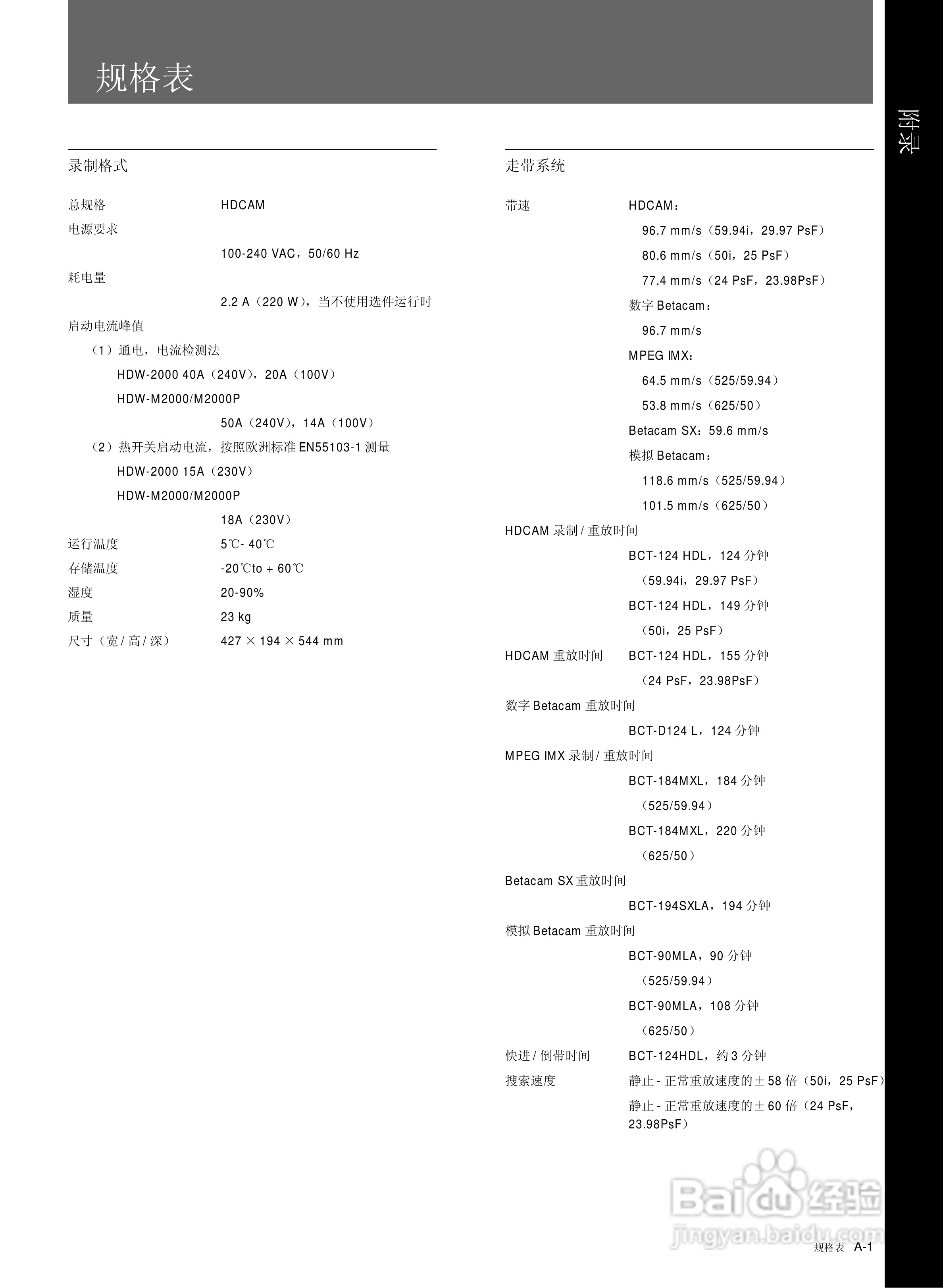 索尼HDW-M2000数字摄录一体机使用说明书:[14]