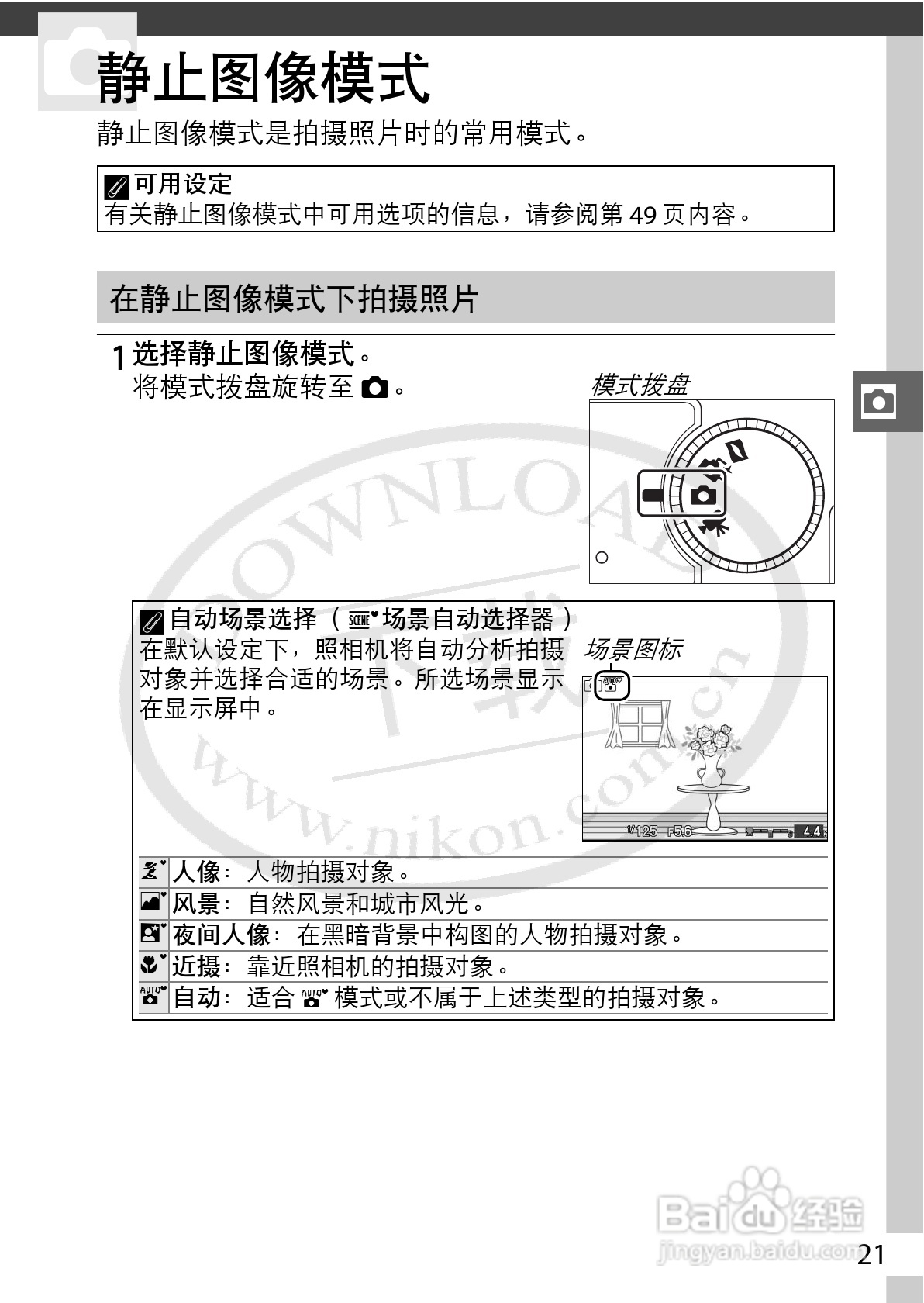 尼康Nikon 1 J1数码相机使用说明书:[5]