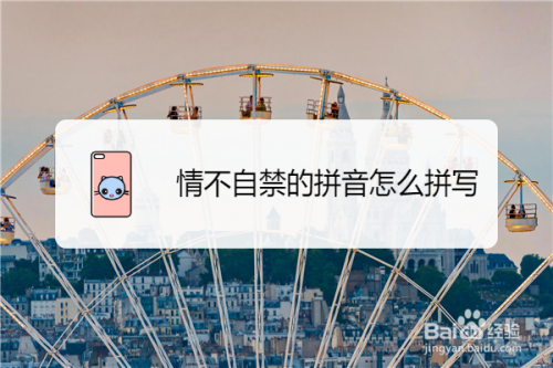 情不自禁的拼音怎么拼写