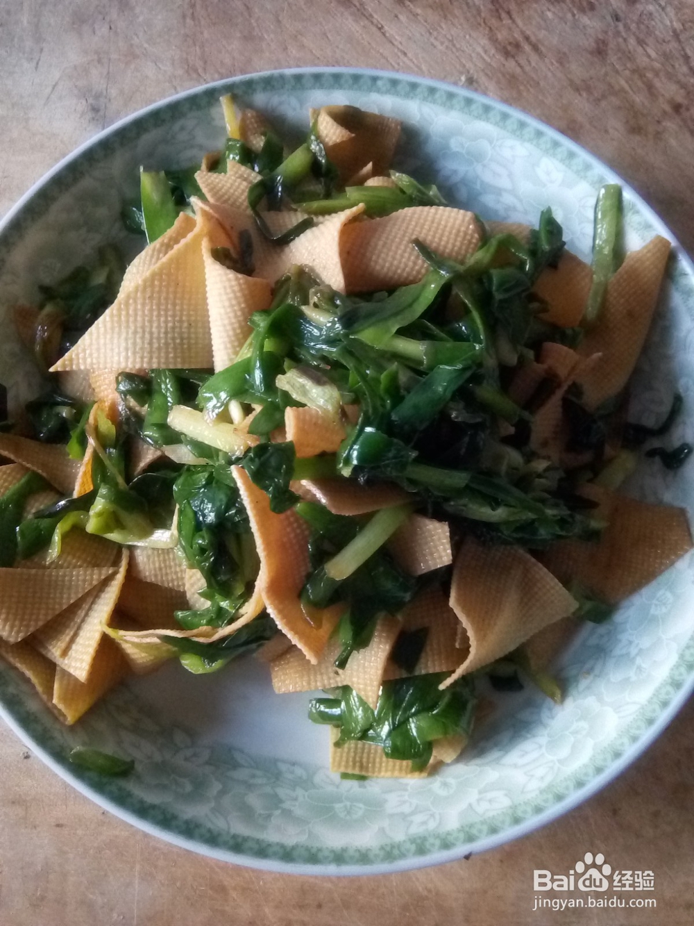 干豆腐片炒韭菜