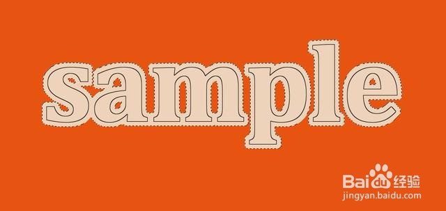 用Photoshop制作漂亮的双描边字