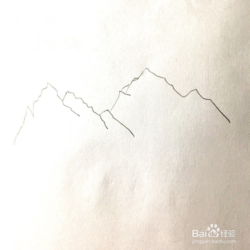山景的简笔画怎么画