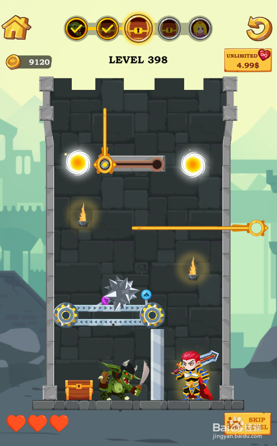 如何通过Super Hero Rescue的Level 398