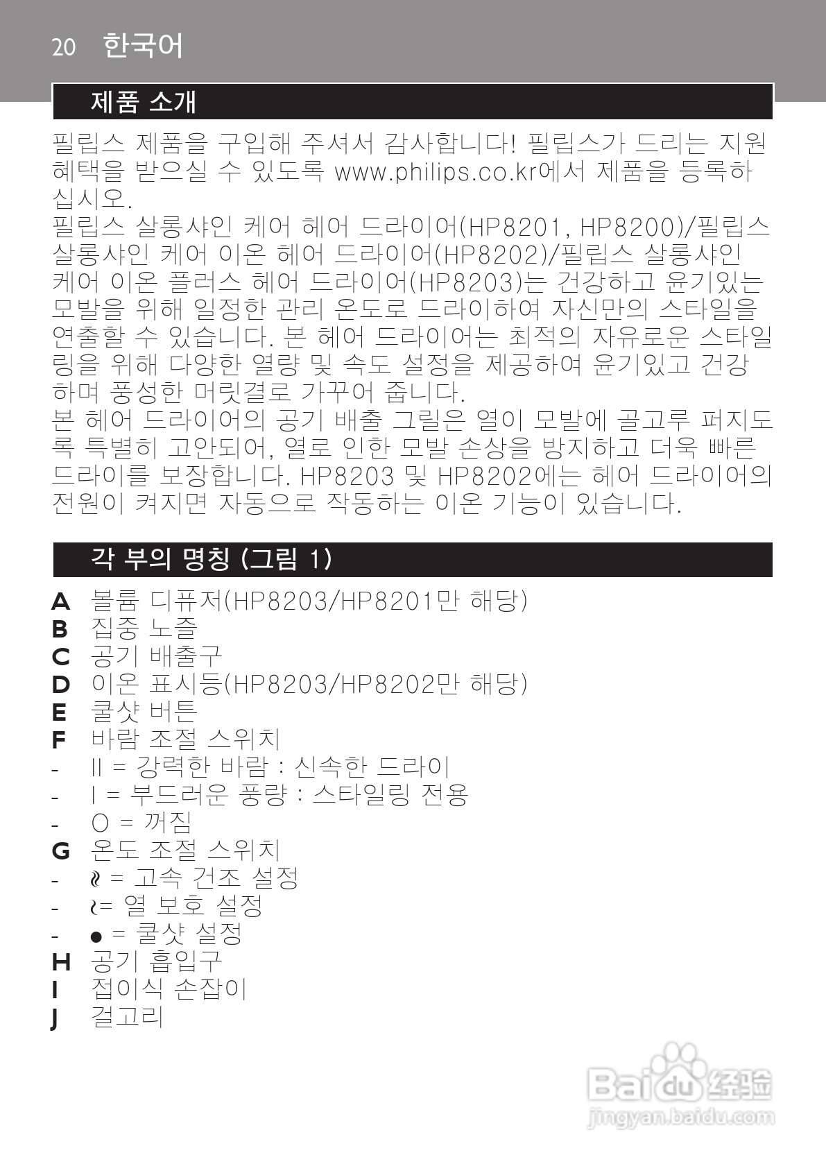 飞利浦HP8200电吹风使用说明书:[2]