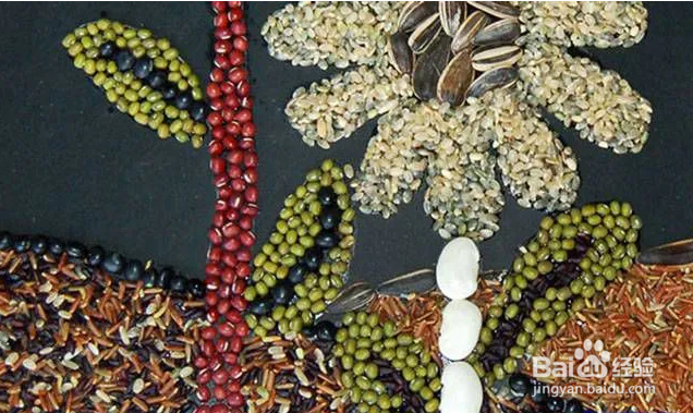 手工种子粘贴画的制作方法