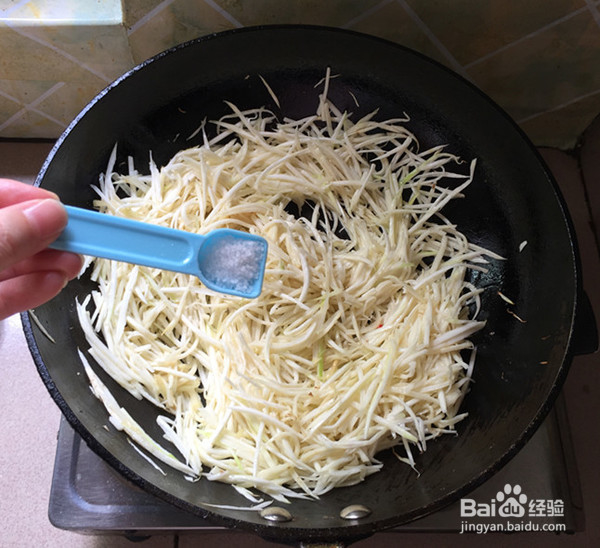 茭白炒牛肉丝的制作方法