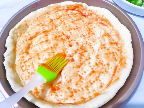 咸蛋黄培根披萨