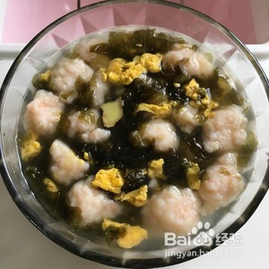 紫菜虾丸蛋花汤