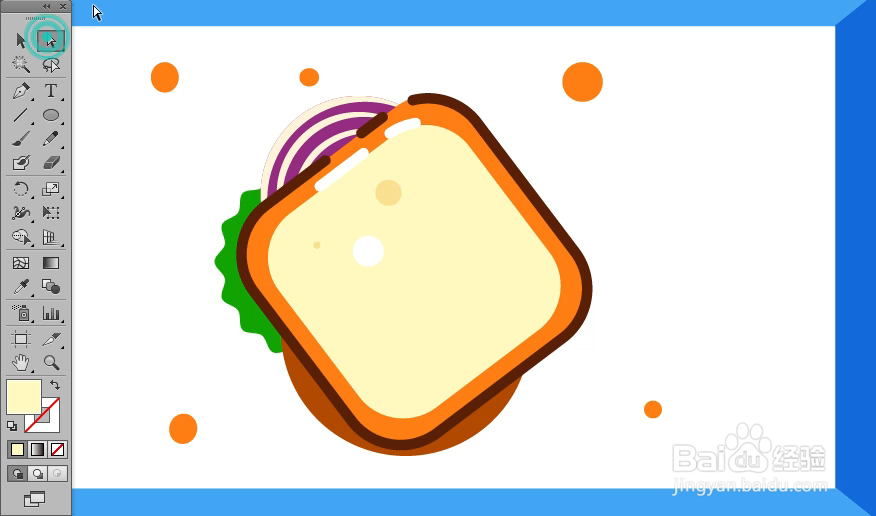 怎样在illustrator中绘制三明治小图标