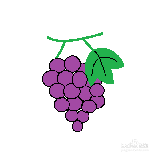 一串葡萄怎么画简笔画