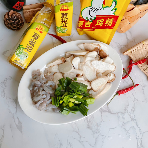 藤香虾仁杏鲍菇