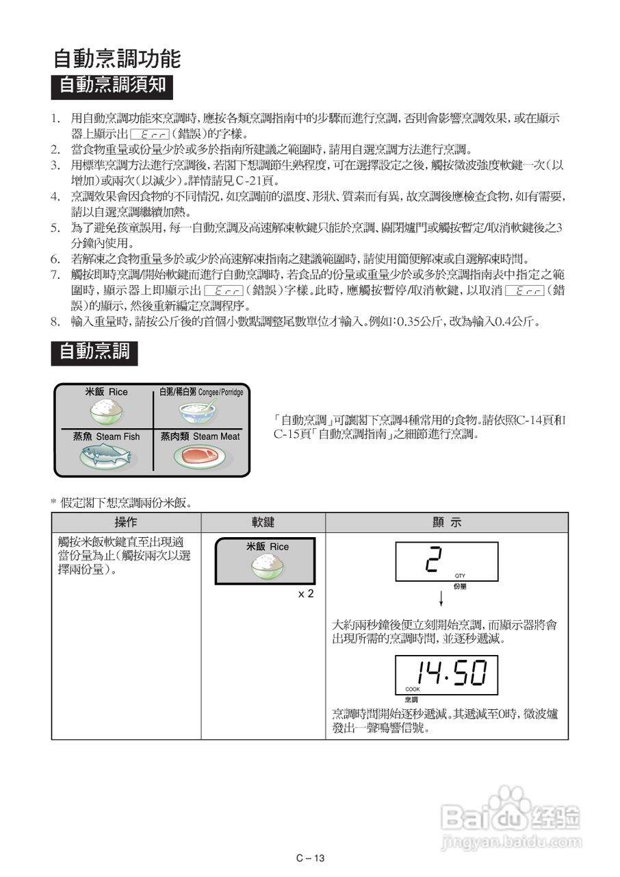 声宝R-242E型微波炉说明书:[1]