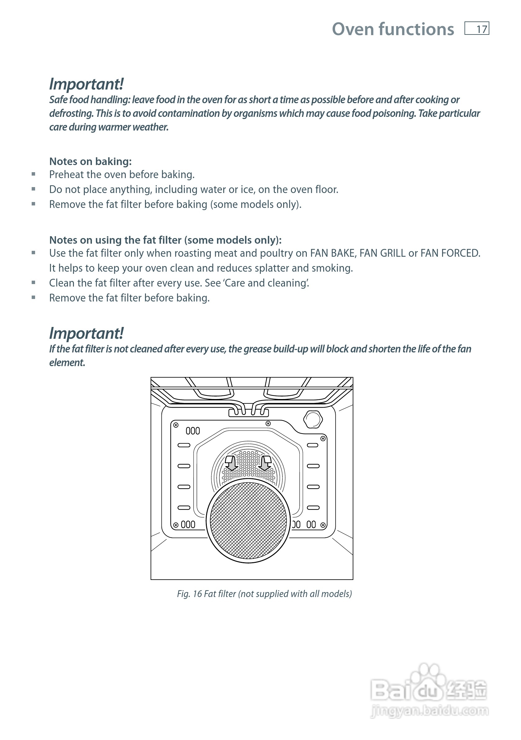 斐雪派克OB60NDEX2嵌入式烤箱说明书:[1]