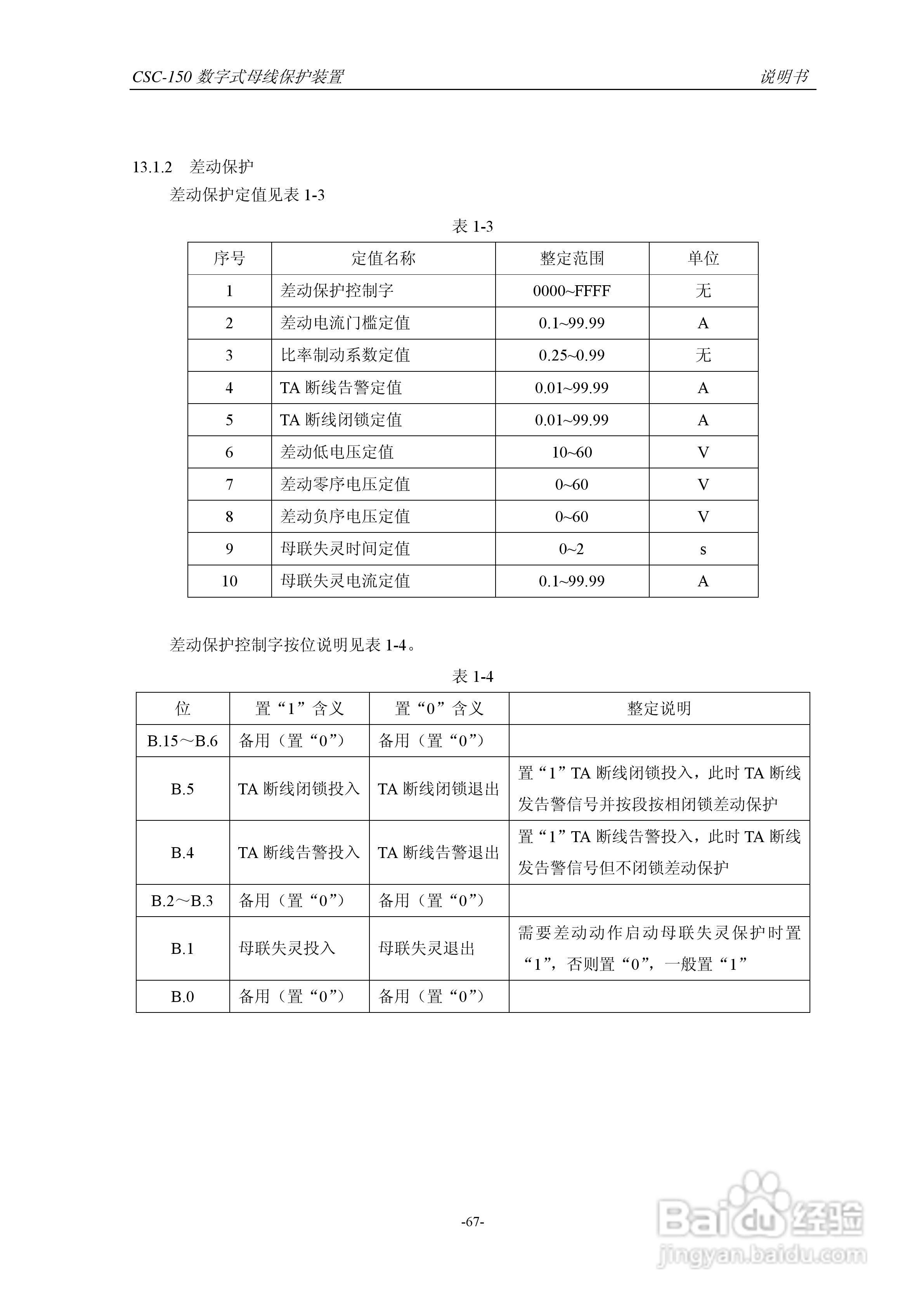 四方CSC-150数字式母线保护装置说明书:[8]