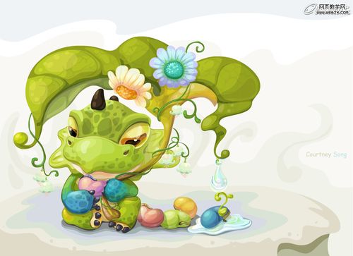 Flash矢量插图教程:绘制《小龙与花》插画