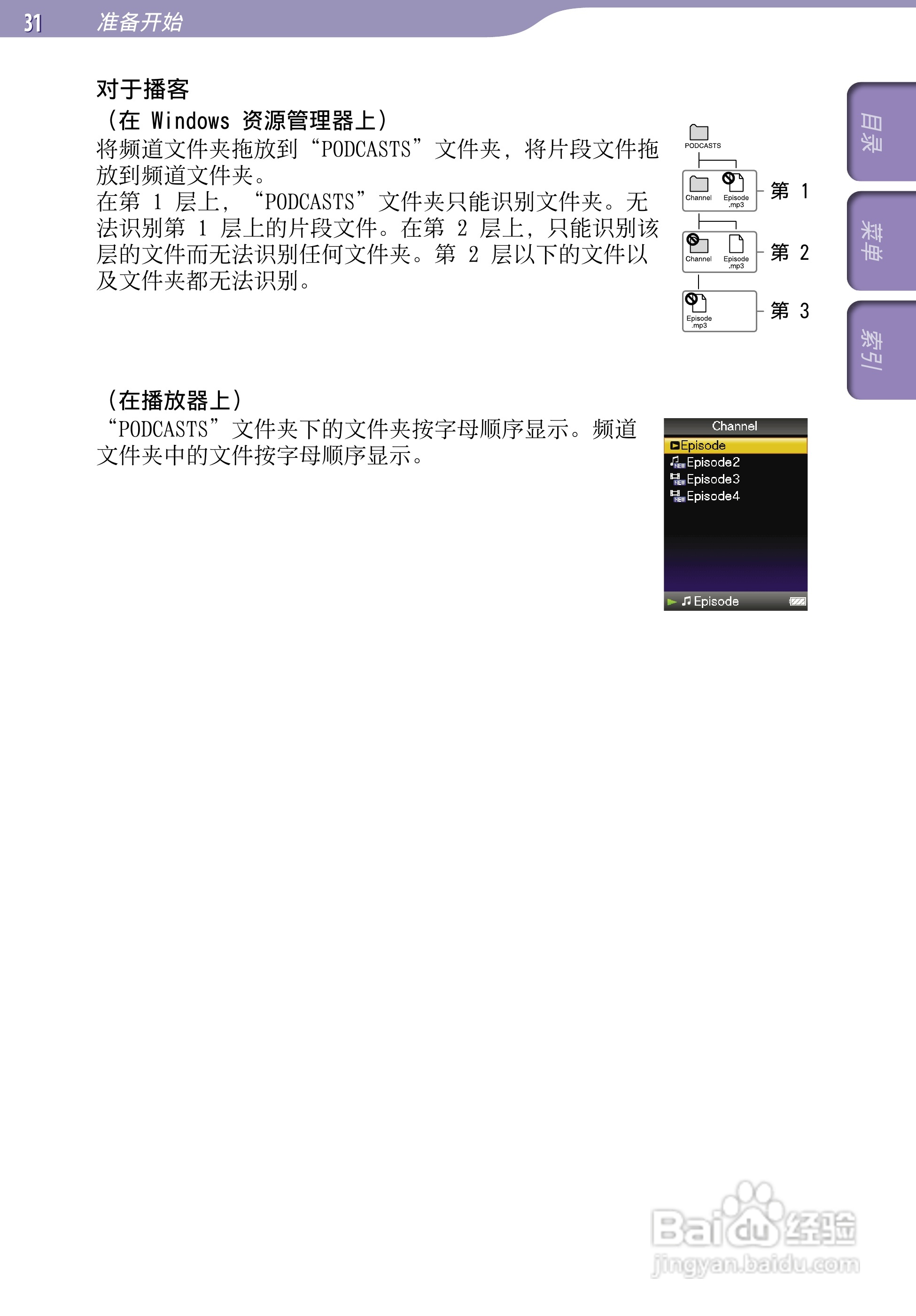 索尼NWZ-S738F MP3播放器使用说明书:[4]