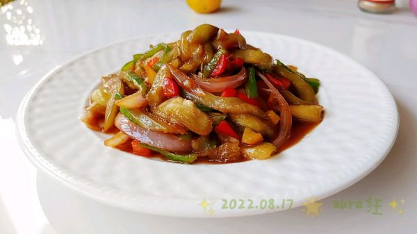 葱椒生炒丝瓜条