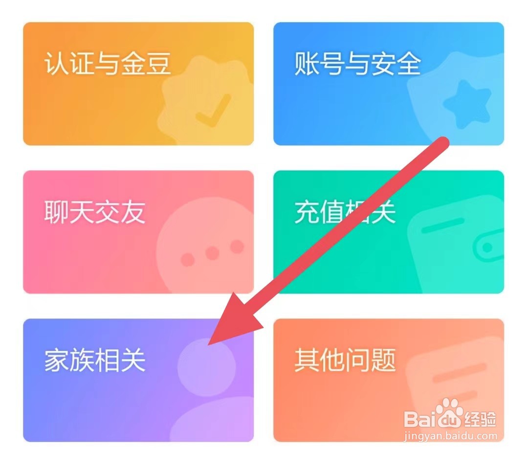 在一起如何查看家族相关?