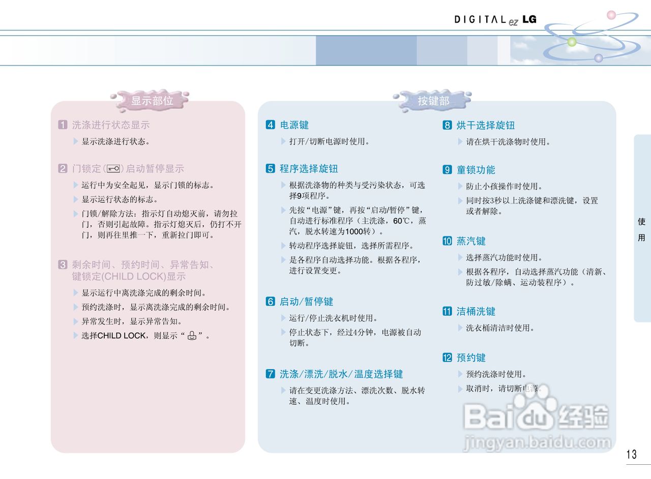 LG WD-R1223UD洗衣机使用说明书:[2]