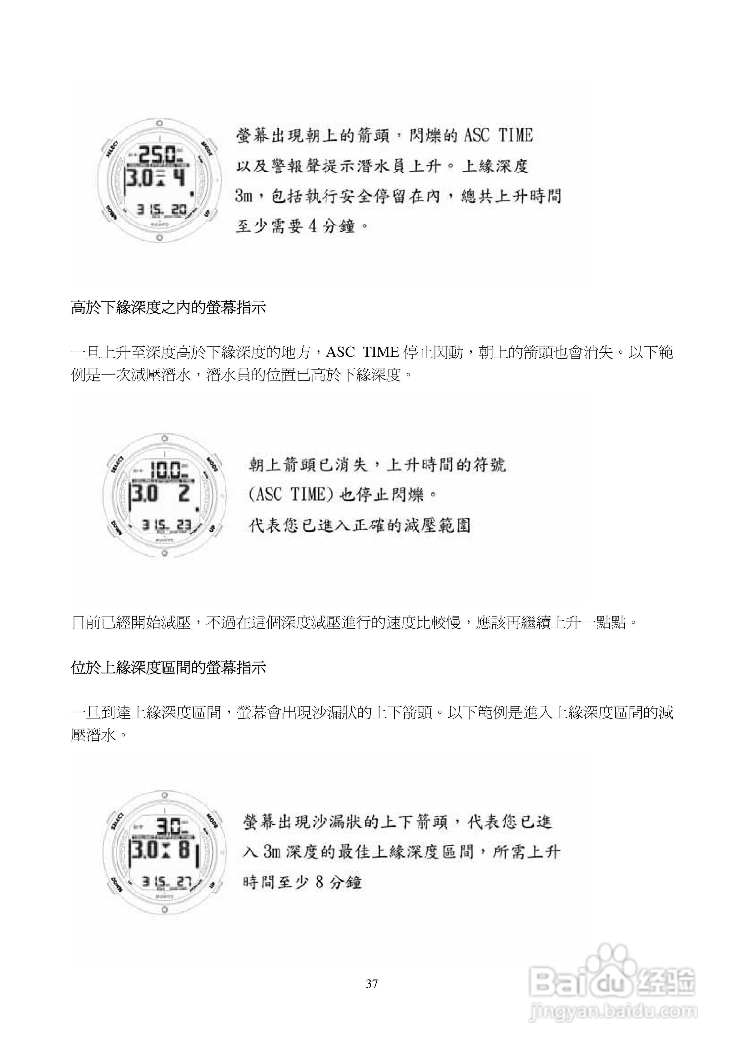 颂拓D6型精密潜水表说明书:[4]