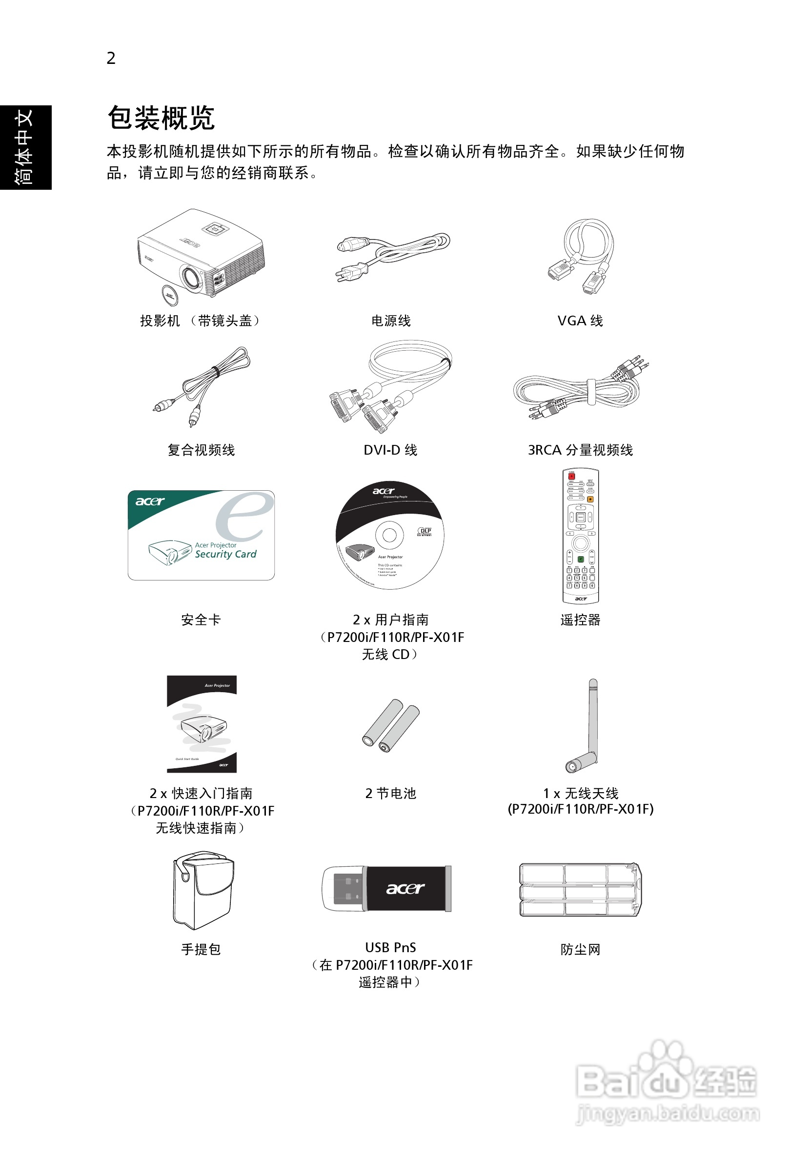 Acer P7203投影机使用说明书:[2]