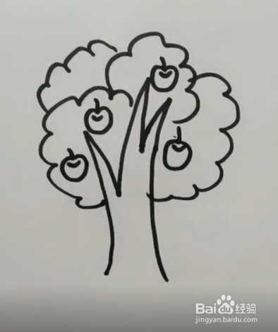 怎样简笔画果树