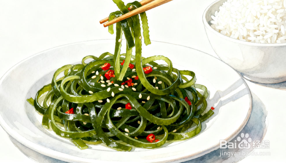 凉拌海带丝：脆爽开胃，去腥味小技巧，超下饭