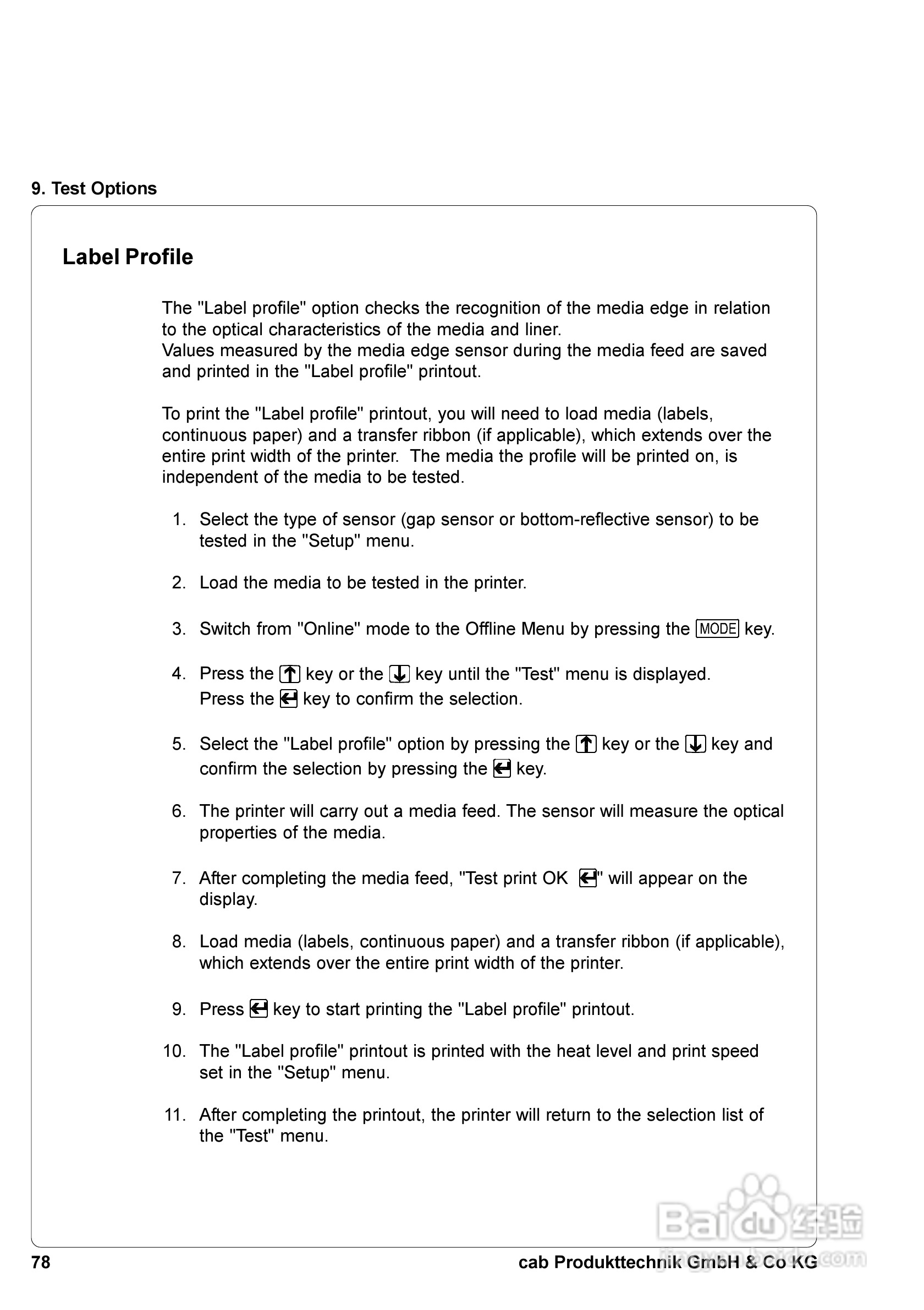 cab A8300打印机使用说明书:[8]