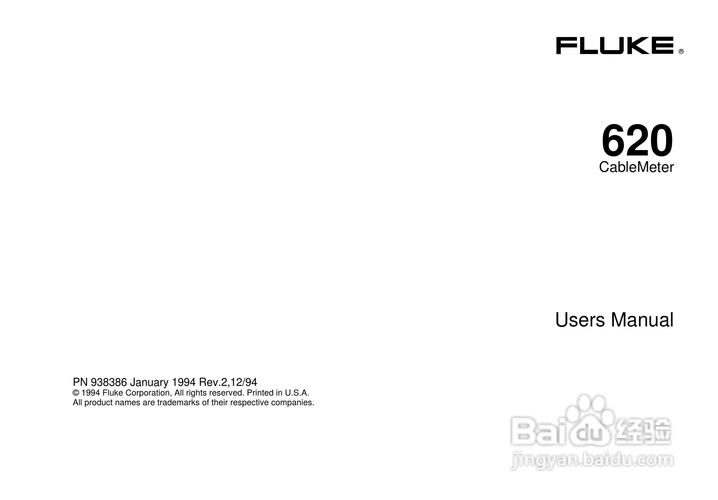 FLUKE F620测试仪英文使用手册:[1]