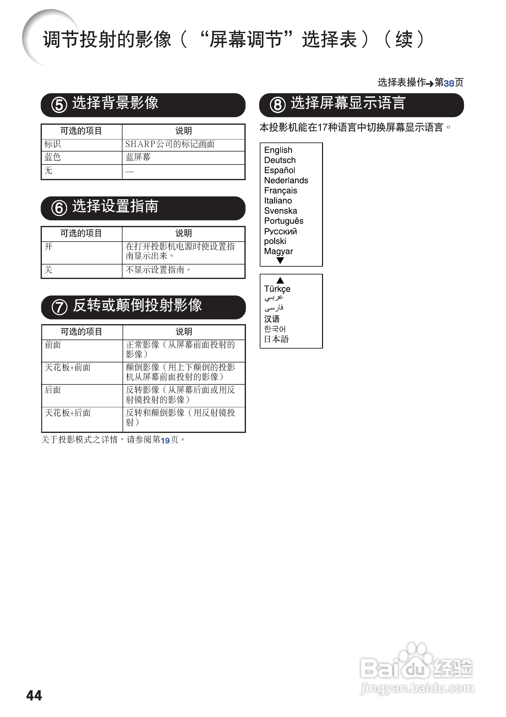 夏普XR-M825XA投影机使用说明书:[5]