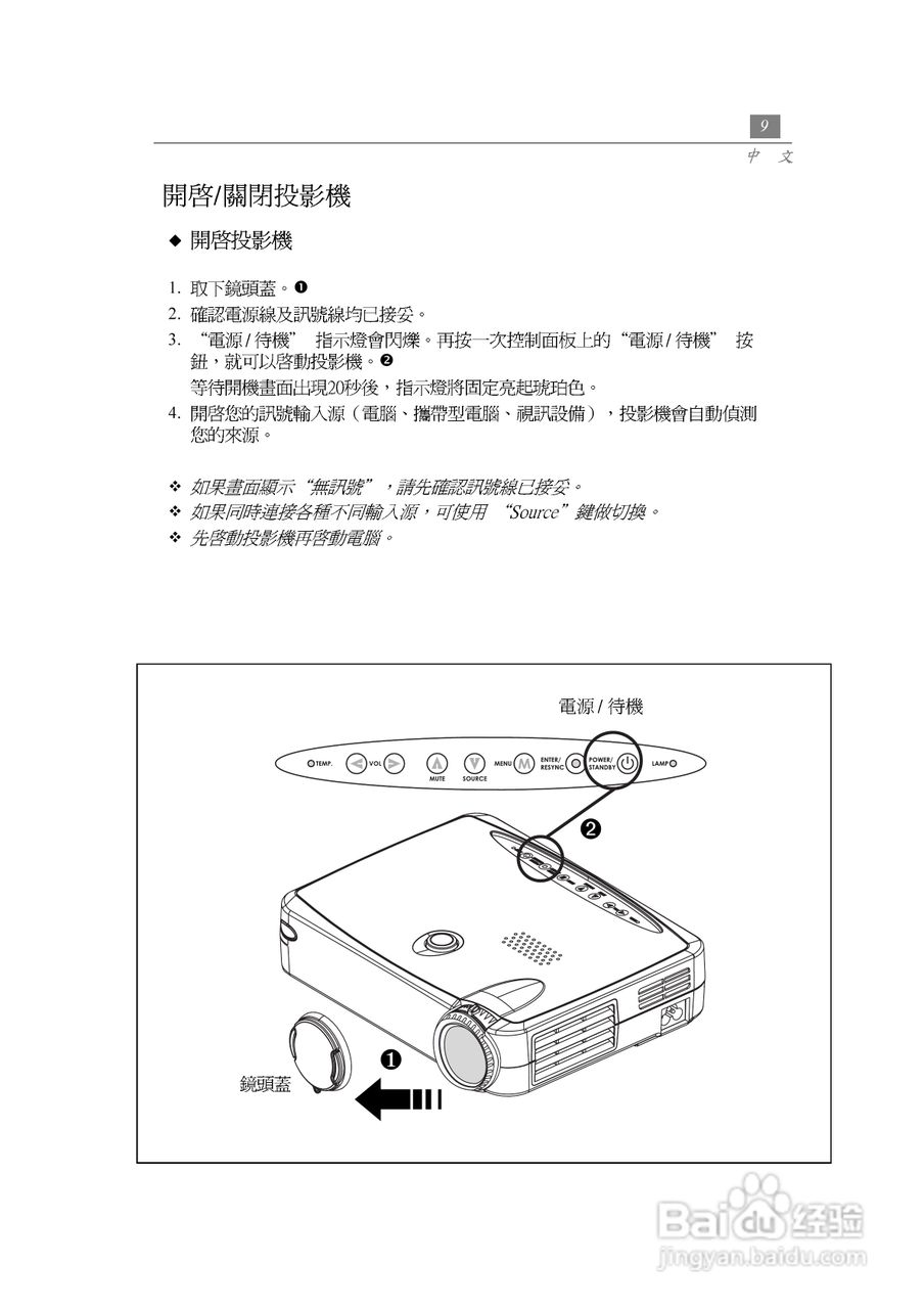 奥图玛投影机EP735型说明书:[1]