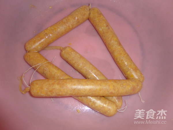 玉米鸡肉肠的做法