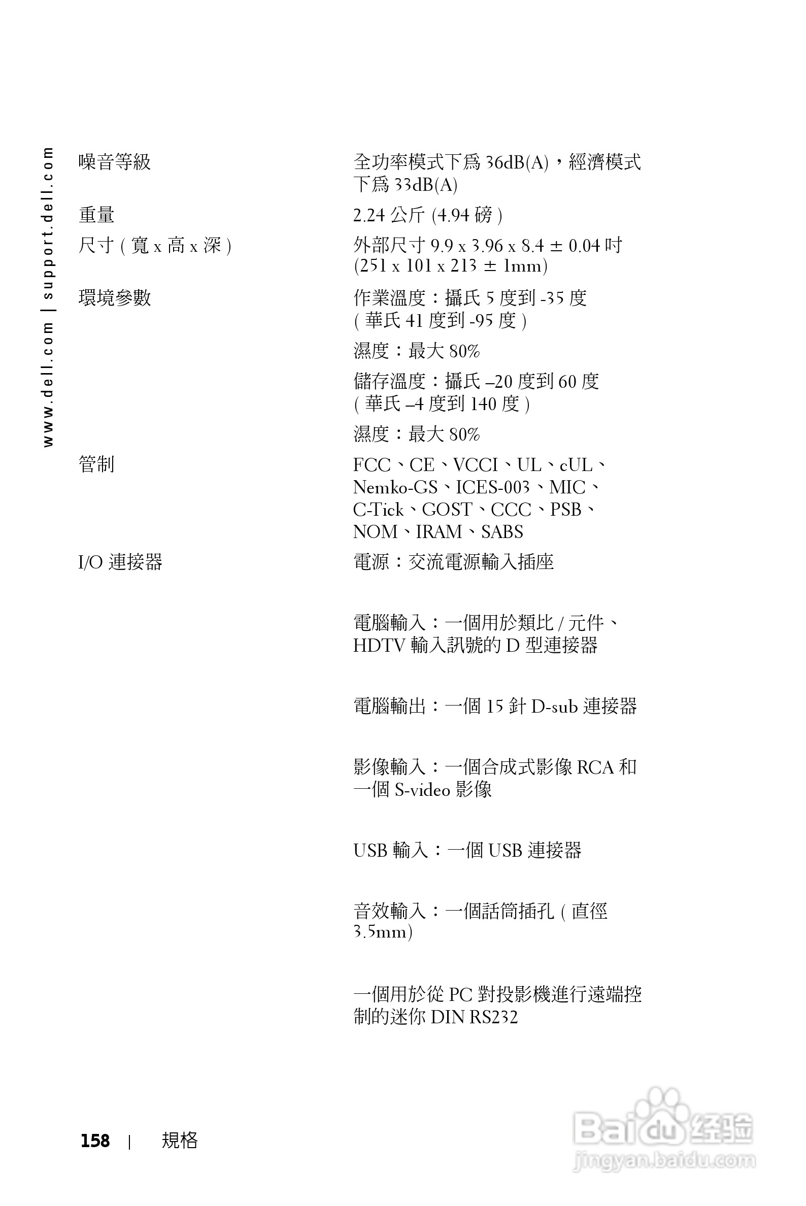 DELL Dell 1200MP Projector投影机说明书:[16]