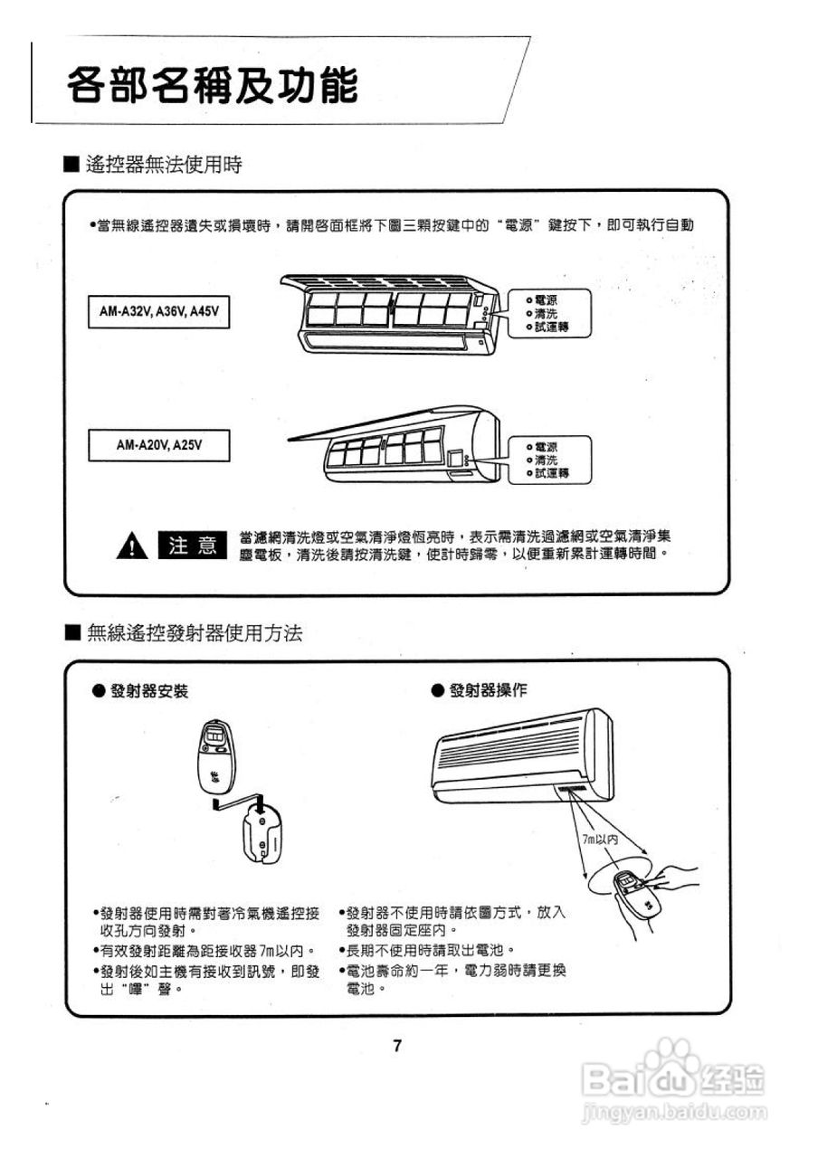 声宝AM-A56V型分离式冷气机说明书:[1]