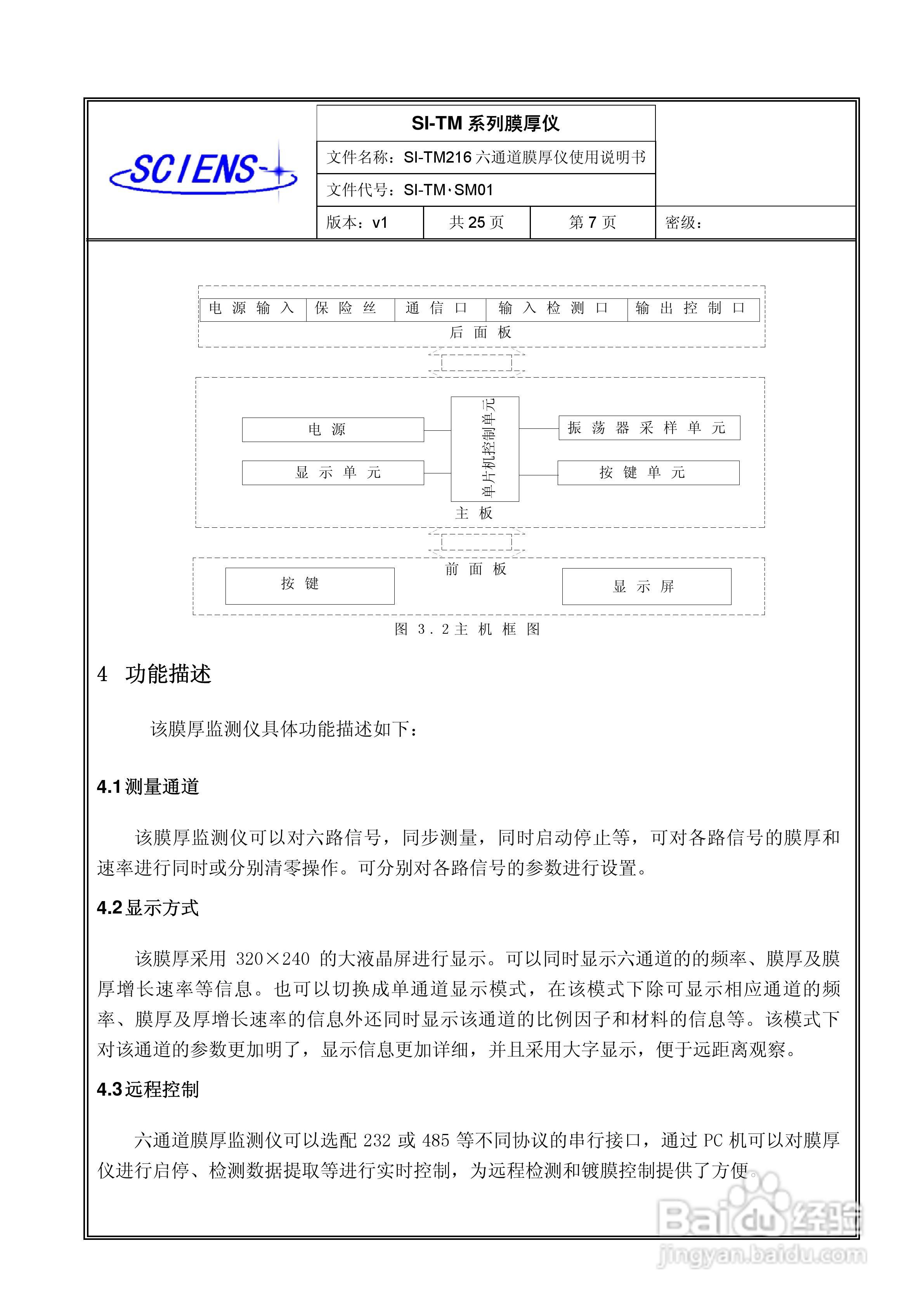 SI-TM216六通道膜厚监测仪使用说明书:[1]