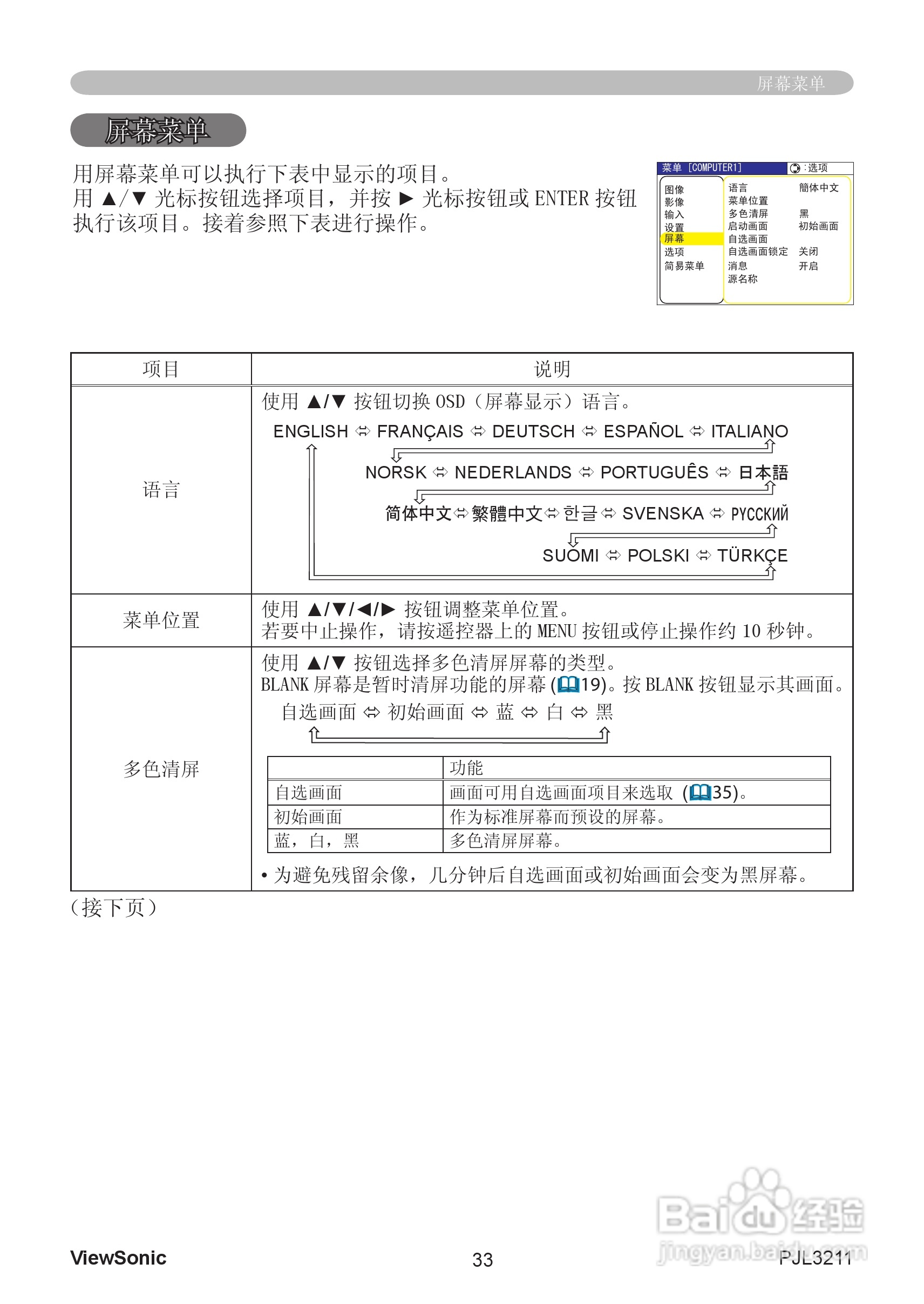 优派PJL3211投影机使用说明书:[4]