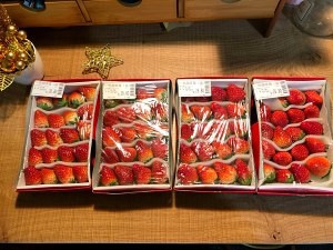 圣诞节草莓蛋糕塔