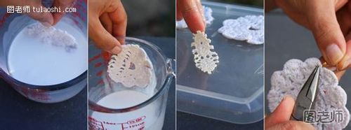 自制蕾丝花边耳环