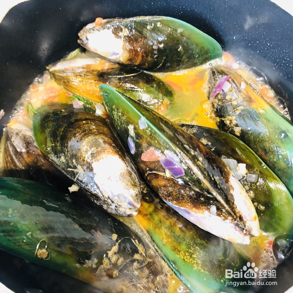 馋哭朋友的白葡萄酒青口意面