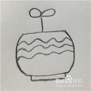 怎么画一盘幼苗简笔画