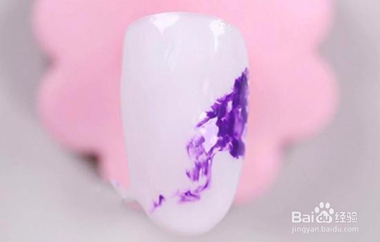 自制泼墨型美甲