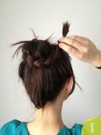 直发如何扎花苞头