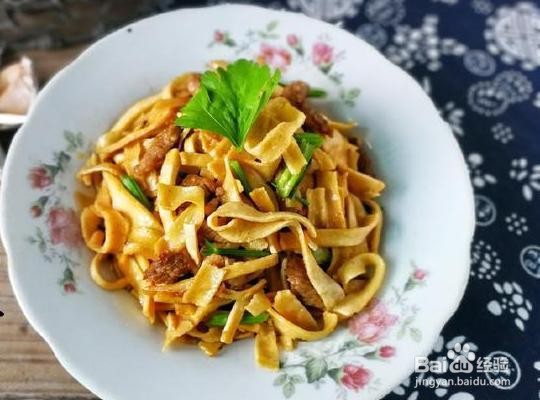 家庭自制千张炒面皮