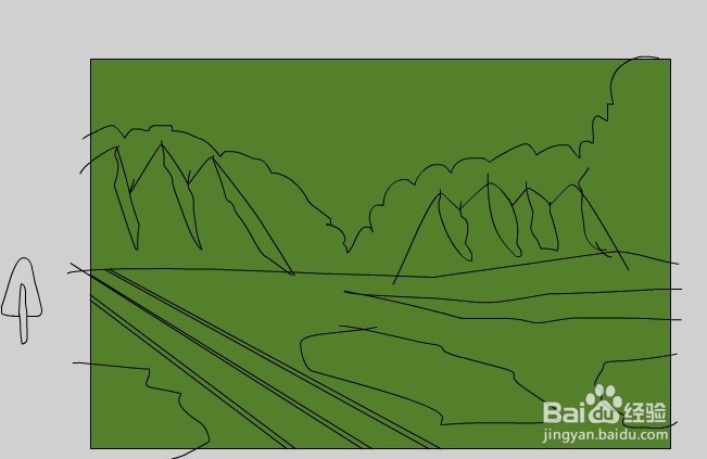 flash绘制山中公路场景